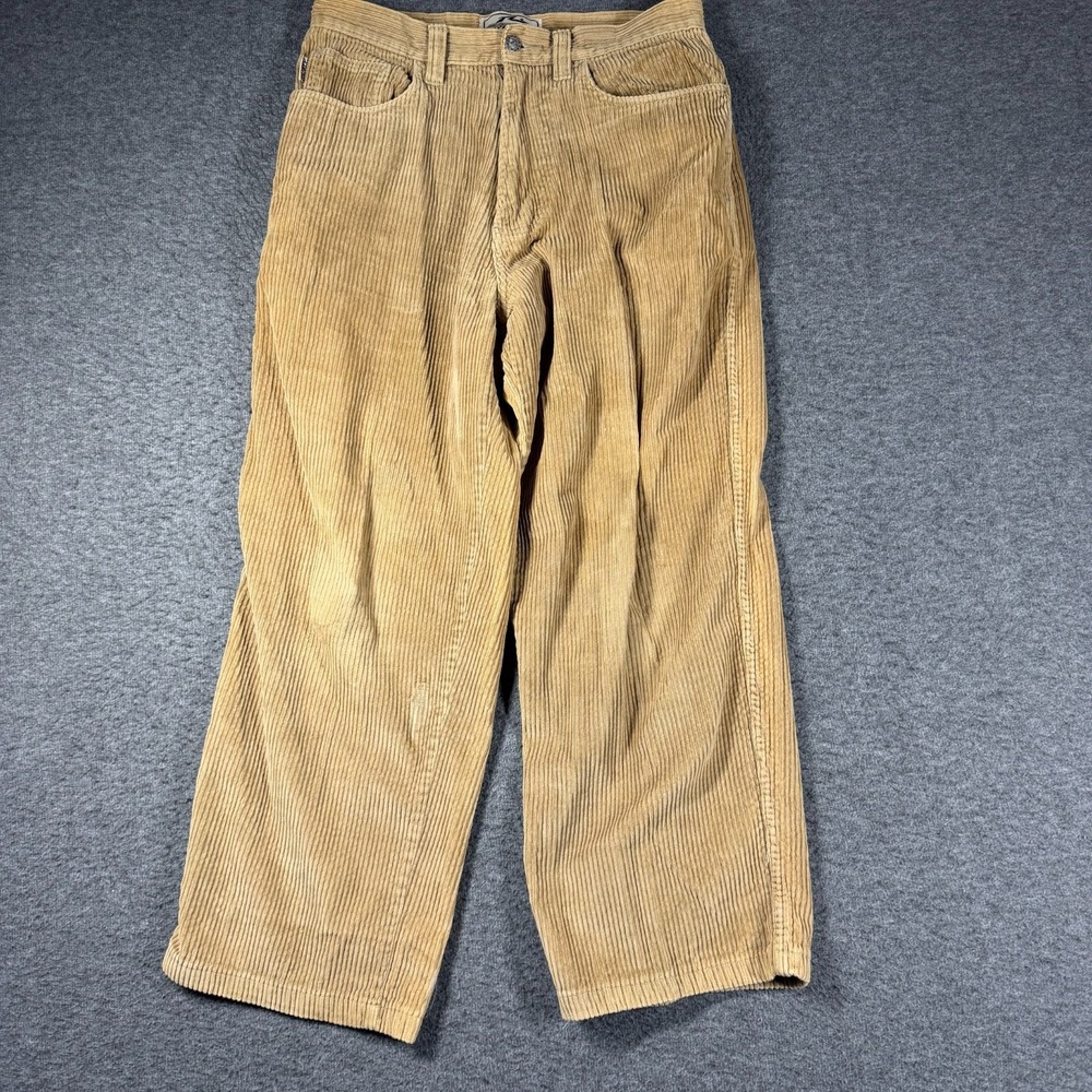 Vintage Y2K Rusty Corduroy Wide Leg Pants Mens 32 Brown 29" Inseam Surfer Skater